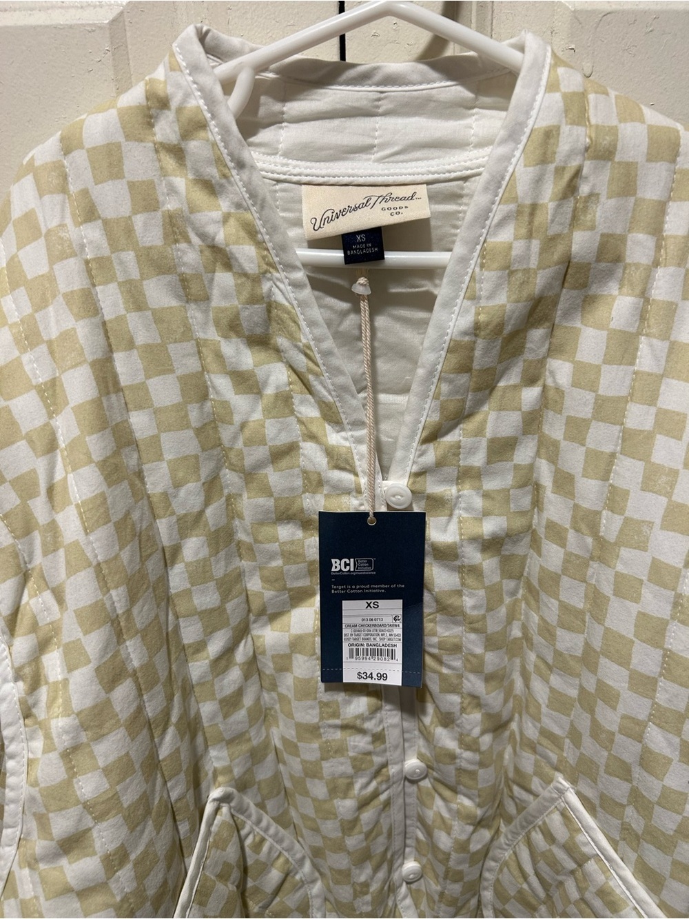 NWT Universal Thread Quilted Checkerboard Cardigan Jacket , XS - Picture 5 of 7